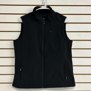 Iceburg Women’s Wind/Water‎ Resistant Vest Size Small Black EUC Lined Pockets